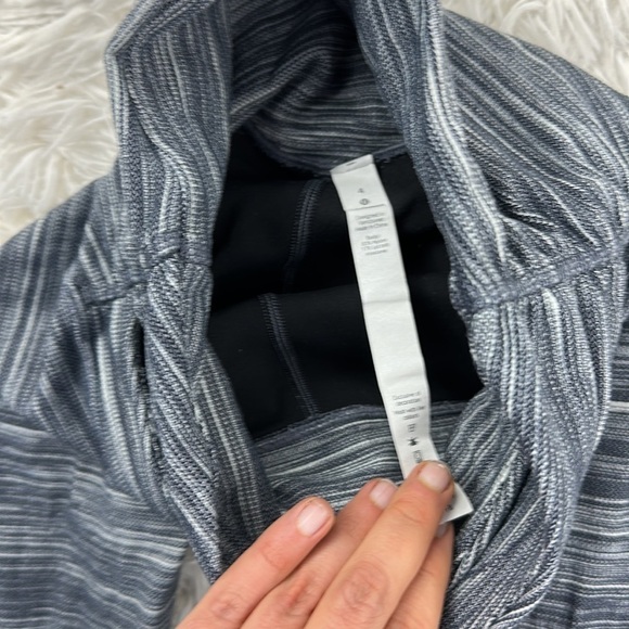 Lululemon Align Crop 21" *Cross Waist Mini Space Dye Herringbone Heathered Black - Picture 5 of 7